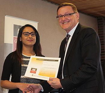 Dr. Michael Weinrath with Graduate Studies Student Mamneet Manghera