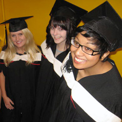 Three graduates