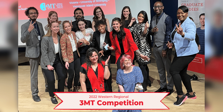 A photo of the 3MT contestants
