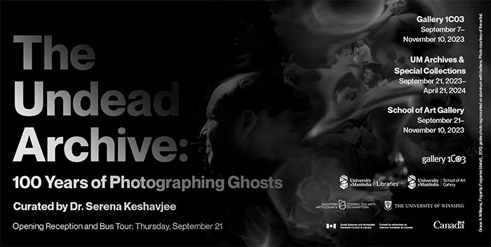 Poster image black and white with text - The Undead Archive