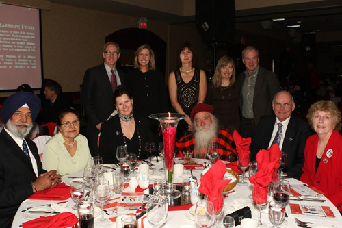 Group of attendees at table