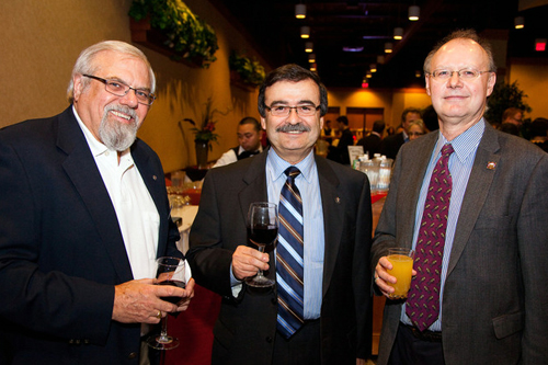 Three people at event