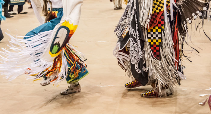 Pow wow dances view of feet