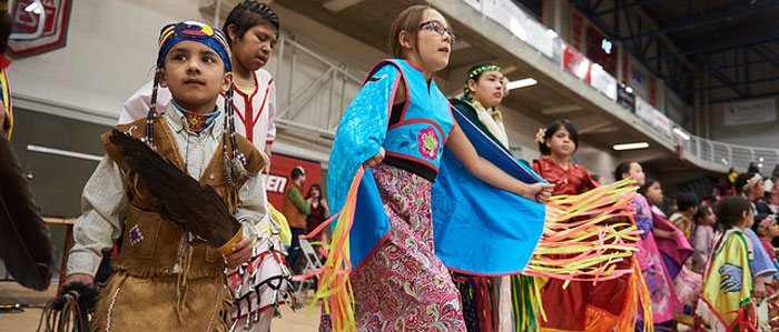 Children at a pow wow