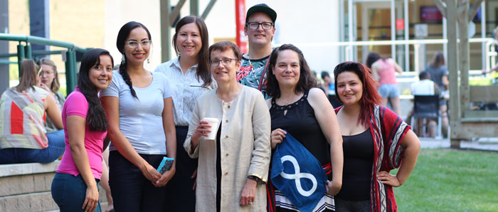 President Trimbee and “Indigenous Engagement” staff at outdoor event