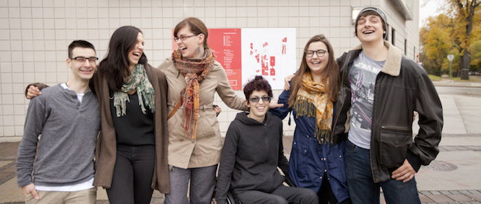 UWinnipeg students outside