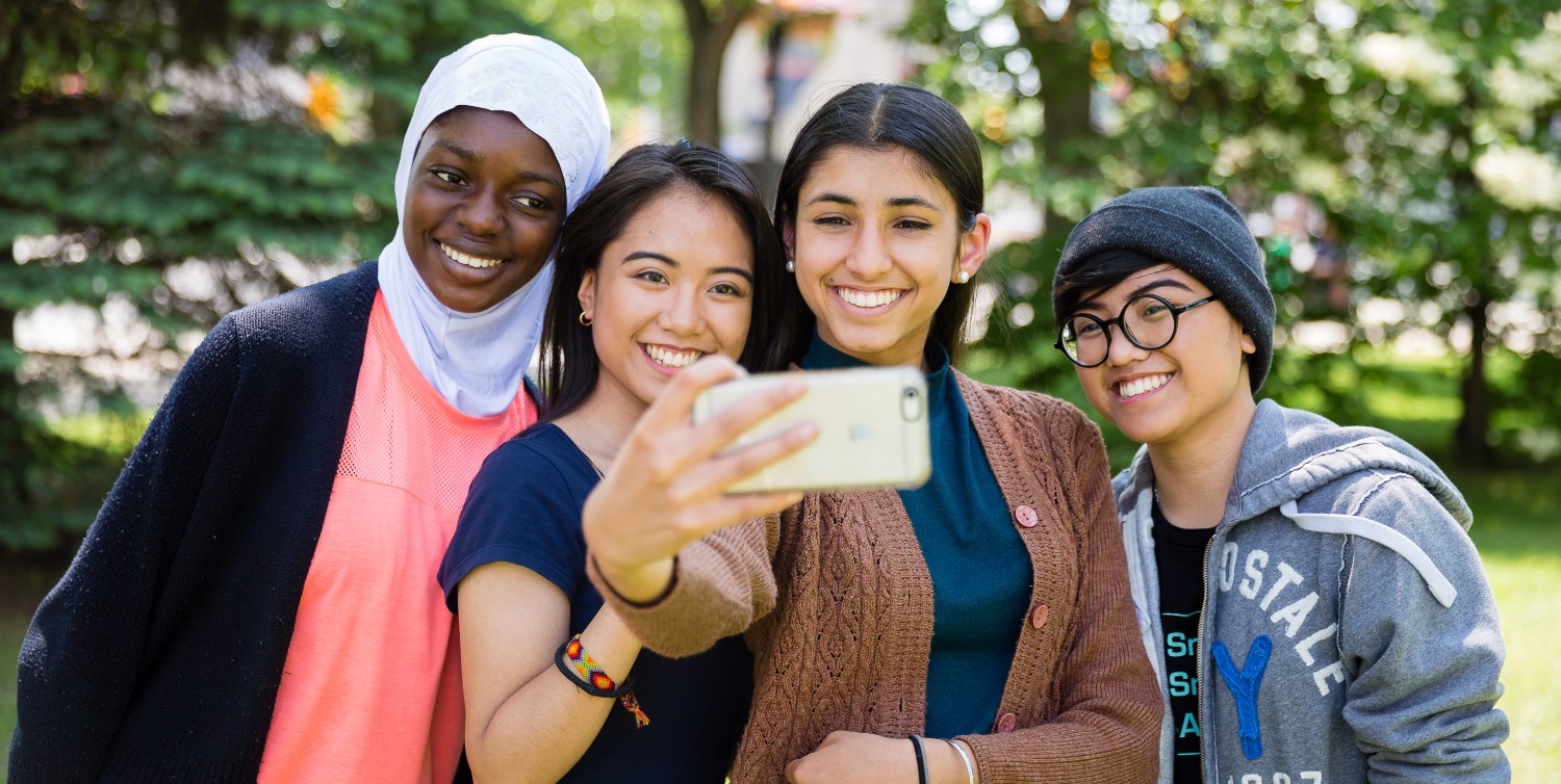 Students taking a selfie