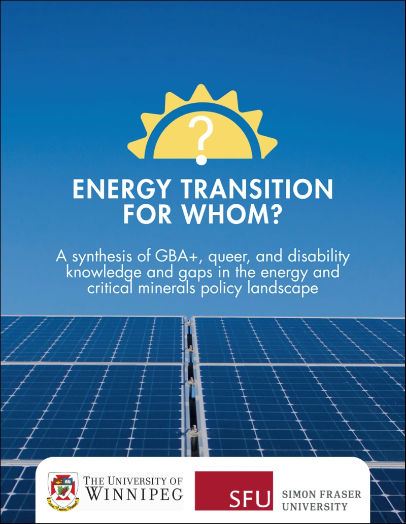 Energy Transition for Whom cover