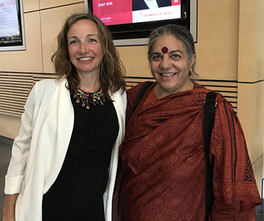 Claire Reid and Vandana Shiva