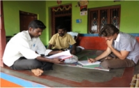 Alejandro Dominguez-Suberbie working in Anchetty, Tamil Nadu, India