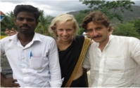 Janna Barkman and Alejandro Dominguez-Suberbie in Anchetty, Tamil Nadu, India