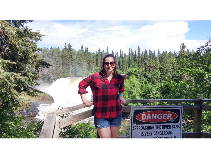 Sarah Wood at Pisew Falls