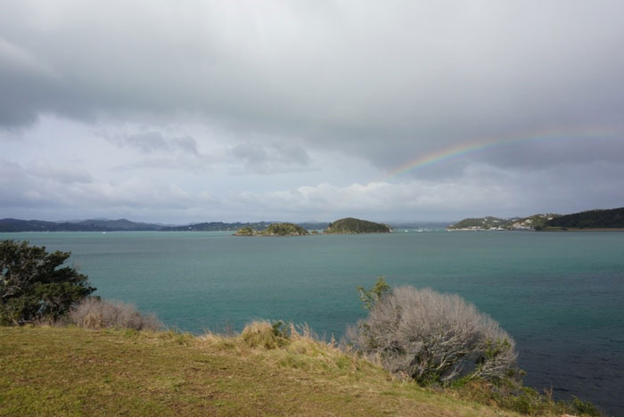 A rainbow in Waitangi