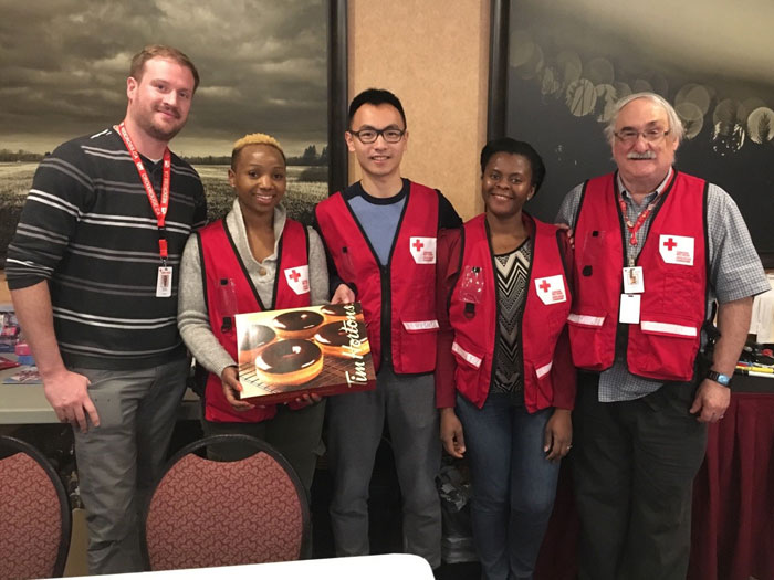 Peguis Flood Response. On site with colleagues (Nana Araba second from right)