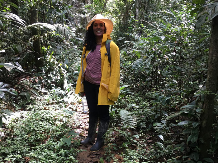 Amanda in the Zabalo rain forest