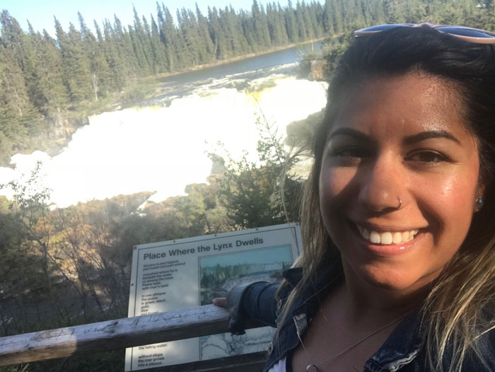 Chelsie Parayko at Pisew Falls