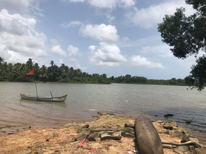 River affected by sand mining 