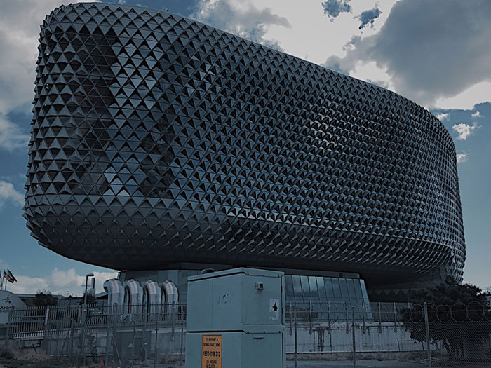 The South Australian Health and Medical Research Institute (SAHMRI) iconic building