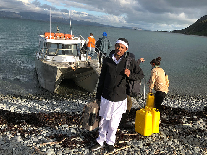 Henok on Kapiti Island