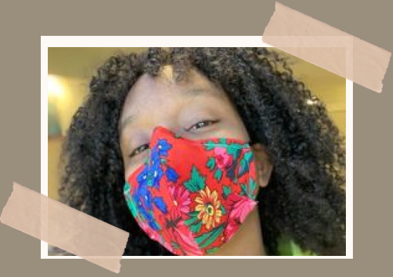 Ada Chukwudozie wearing a face mask