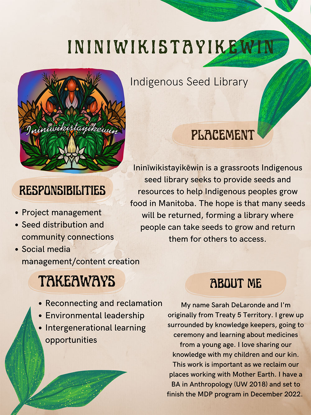 Poster of seed library