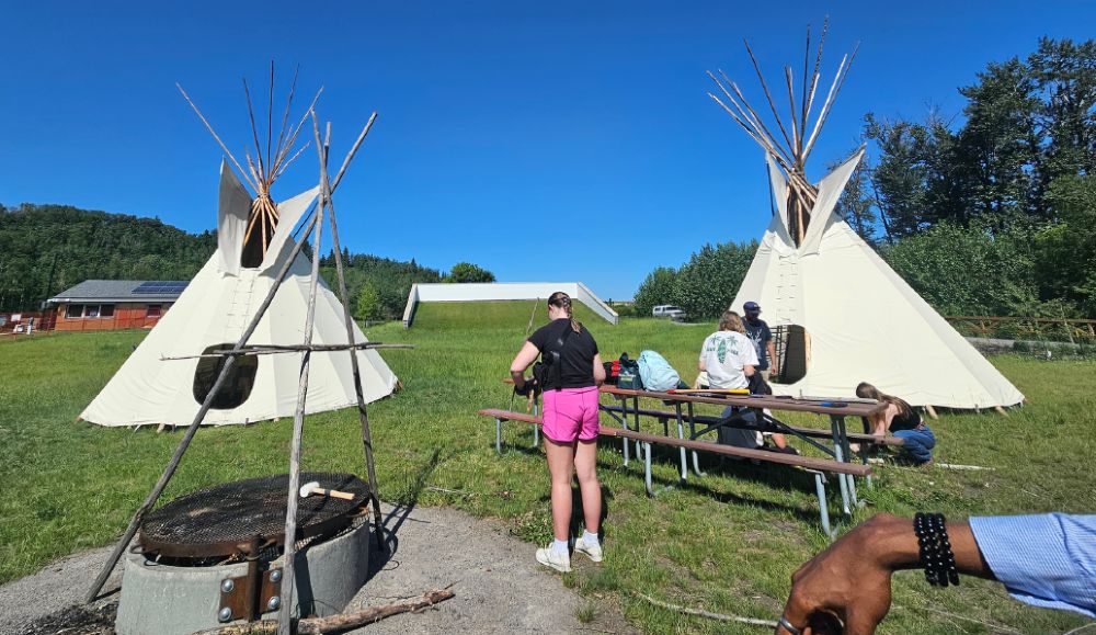 two teepees