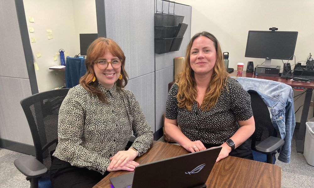 Stacey Woods and Claudyne Chevrier at National Collaborating Centre for Infectious Diseases (NCCID)