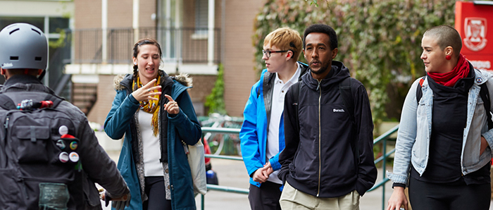 Visually impaired student