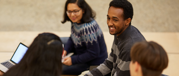 two international students