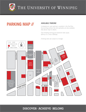 u of w map Home Parking The University Of Winnipeg