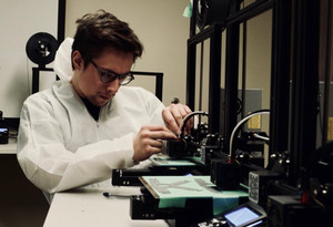 Jakob working on a machine