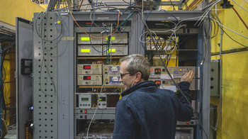 Jeff Martin standing in front of equipment