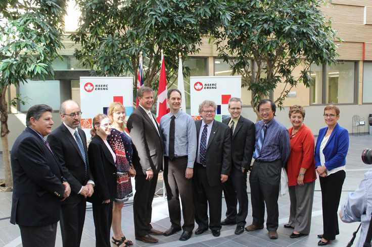 UWinnipeg Faculty with Minister of State for Science and Technology Ed Holder on campus 