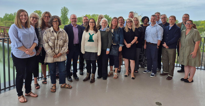 Photo of the Office of the PVPA administrators and staff outside at Fort Whyte