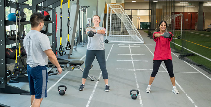 Small Group Training Session on the RecPlex Track.