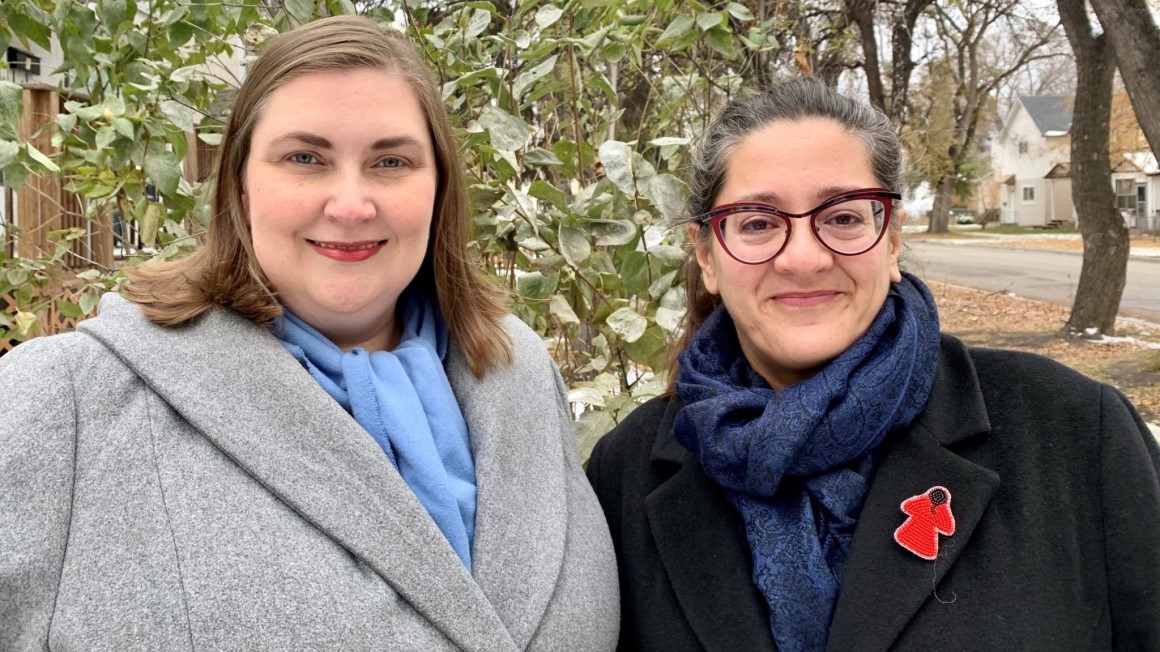 Photo of Erin Millions and Mary Jane Logan McCallum.