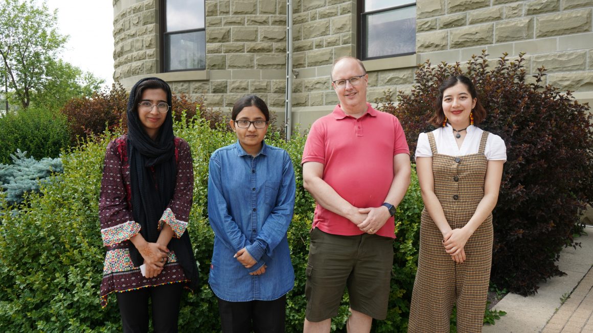 Mahnoor Mansoor, Ali Ajmi, Dr. Blair Jamieson and Andrea Mayorga.