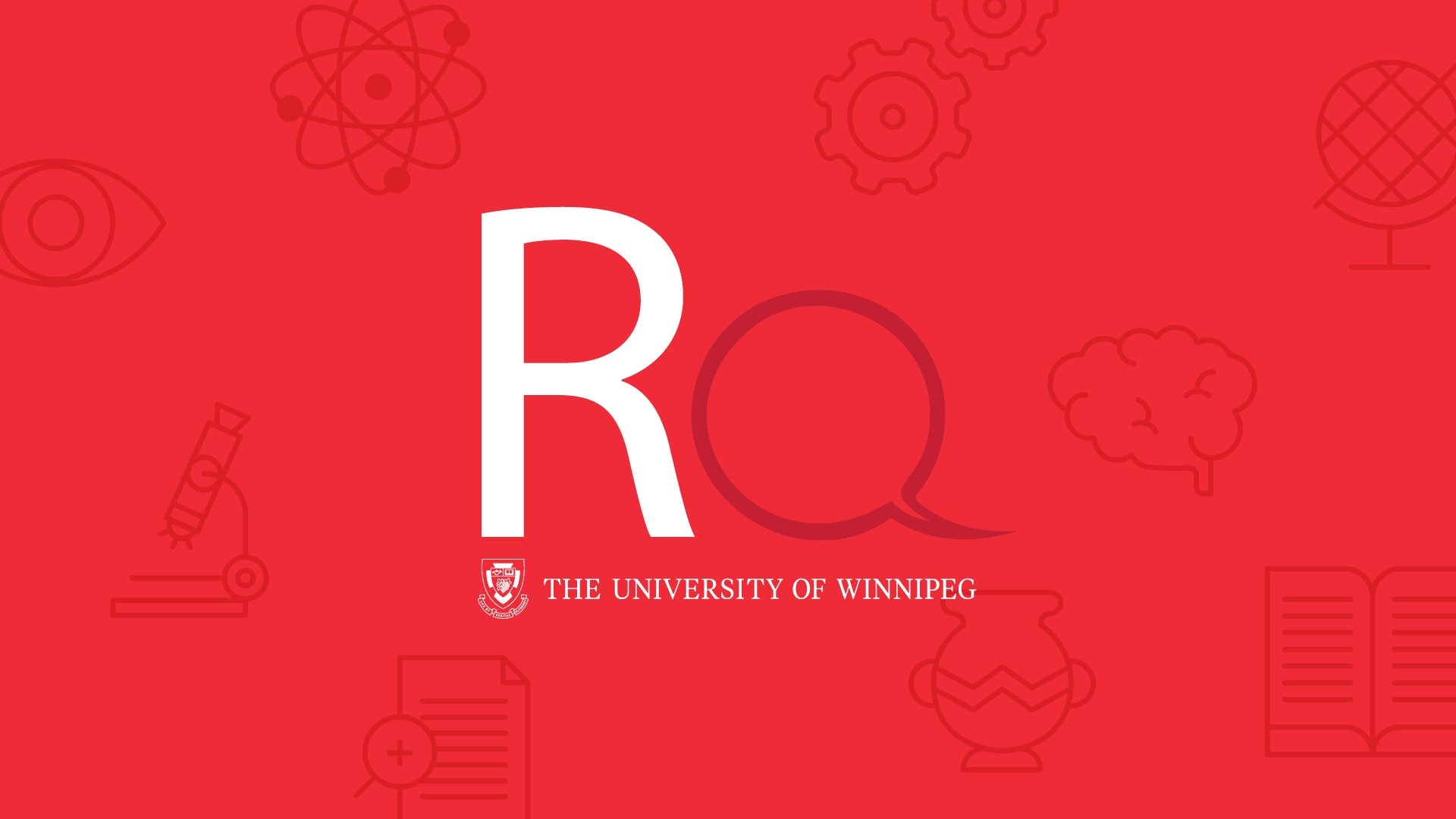 Research Q text on red background