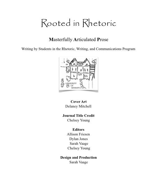 Rooted in Rhetoric Volume One (2016)