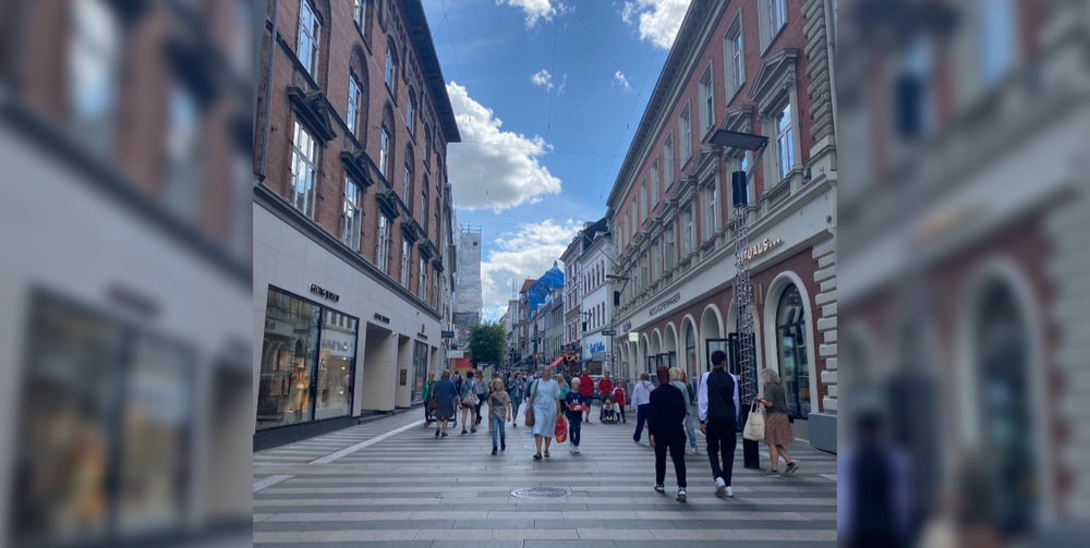 A pedestrian mall in Aarhus, Denmark