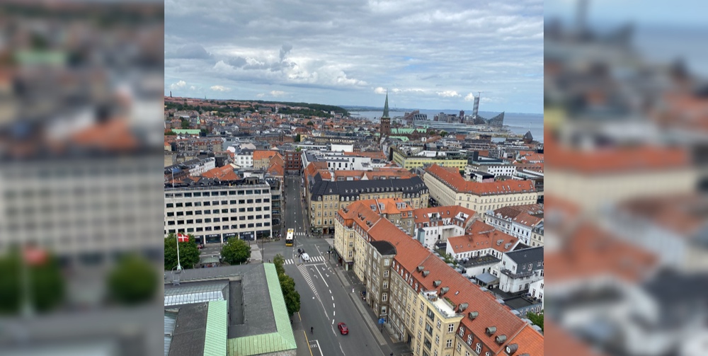 A rooftop view of Aarhus, Denmark
