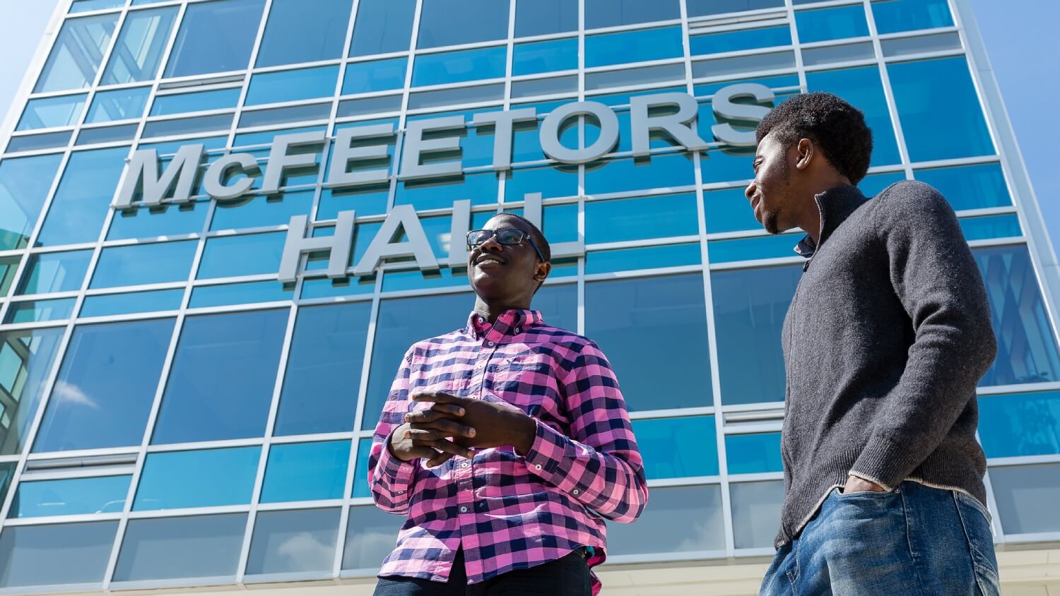 Students outside McFeetors Hall