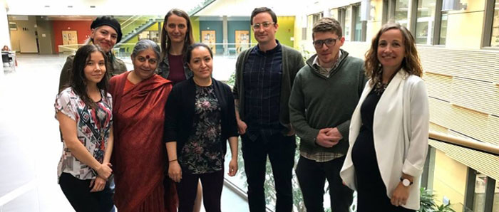 Vandana Shiva and lunch guests