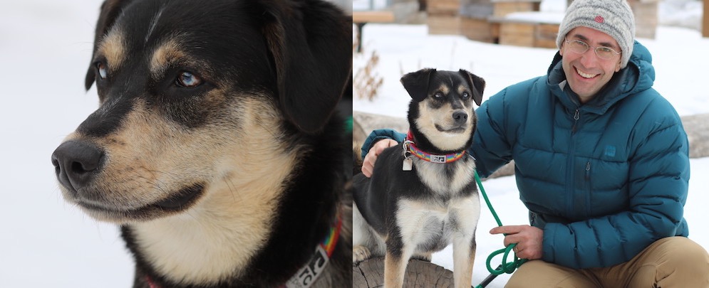 Dr. Rafael Otfinowski and his dog Puk