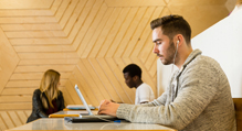 UWinnipeg Student at computer