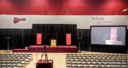 Stage in large auditorium 