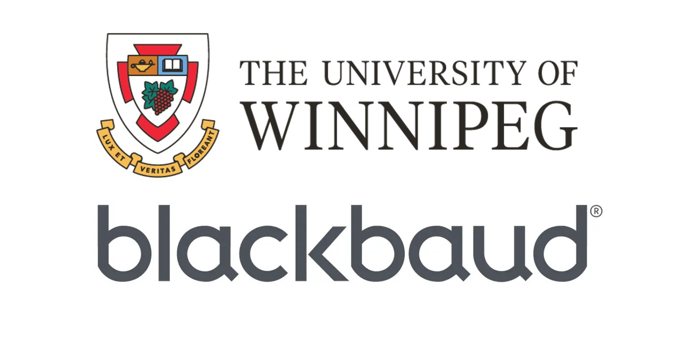 Blackbaud and UWinnipeg logos