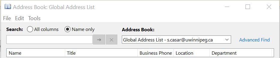 Outlook Address Book