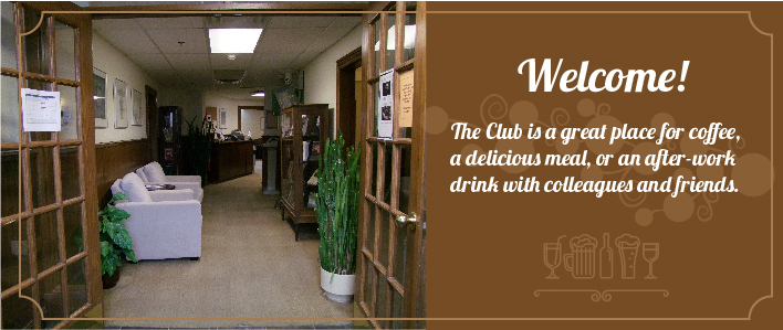 The Club is the perfect place to enjoy a meal or host a meeting. 