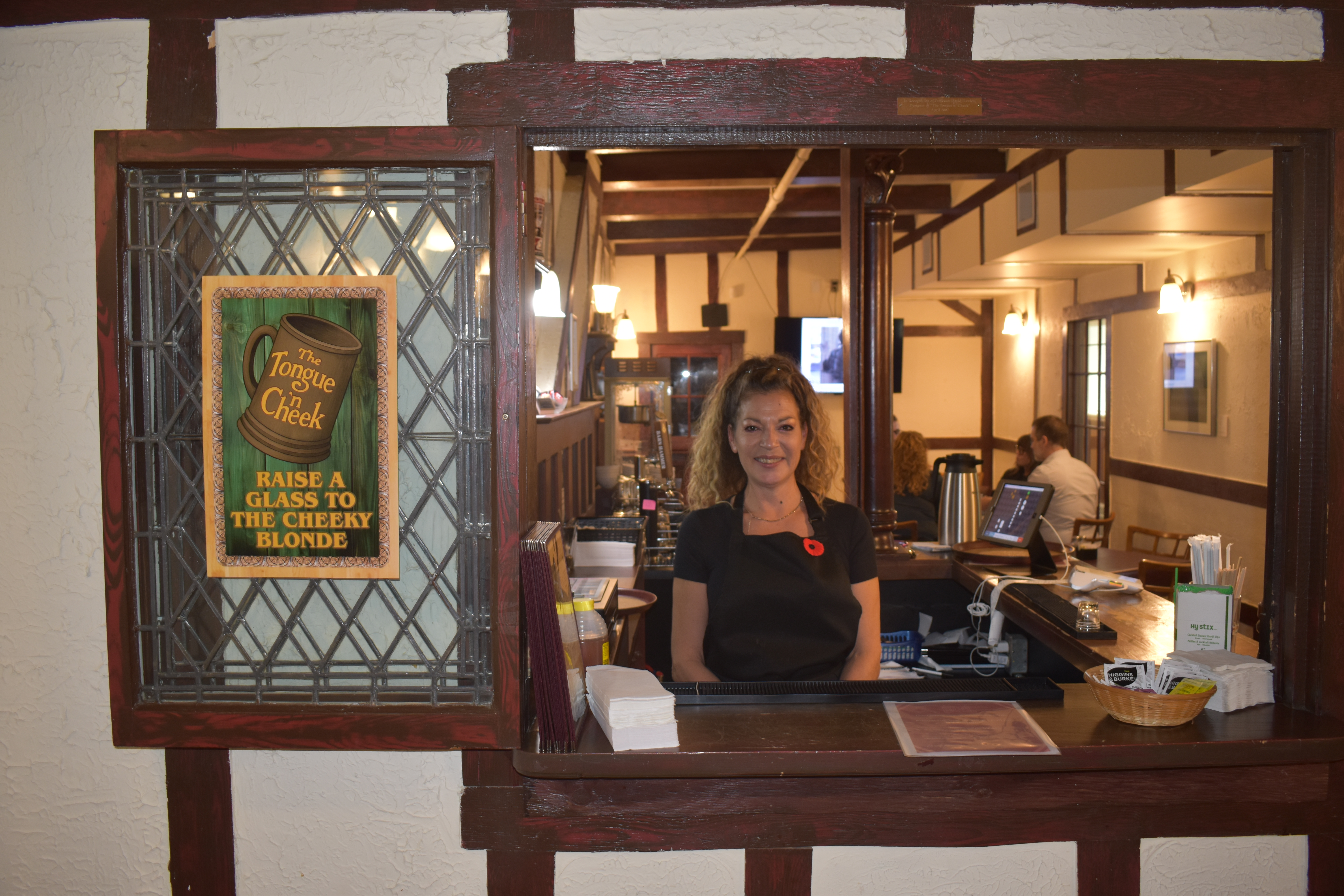 Tracy, who handles the bar and food